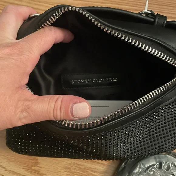 Stoney Clover Lane Black Crossbody Bag with Heart Accents - Picture 5 of 5